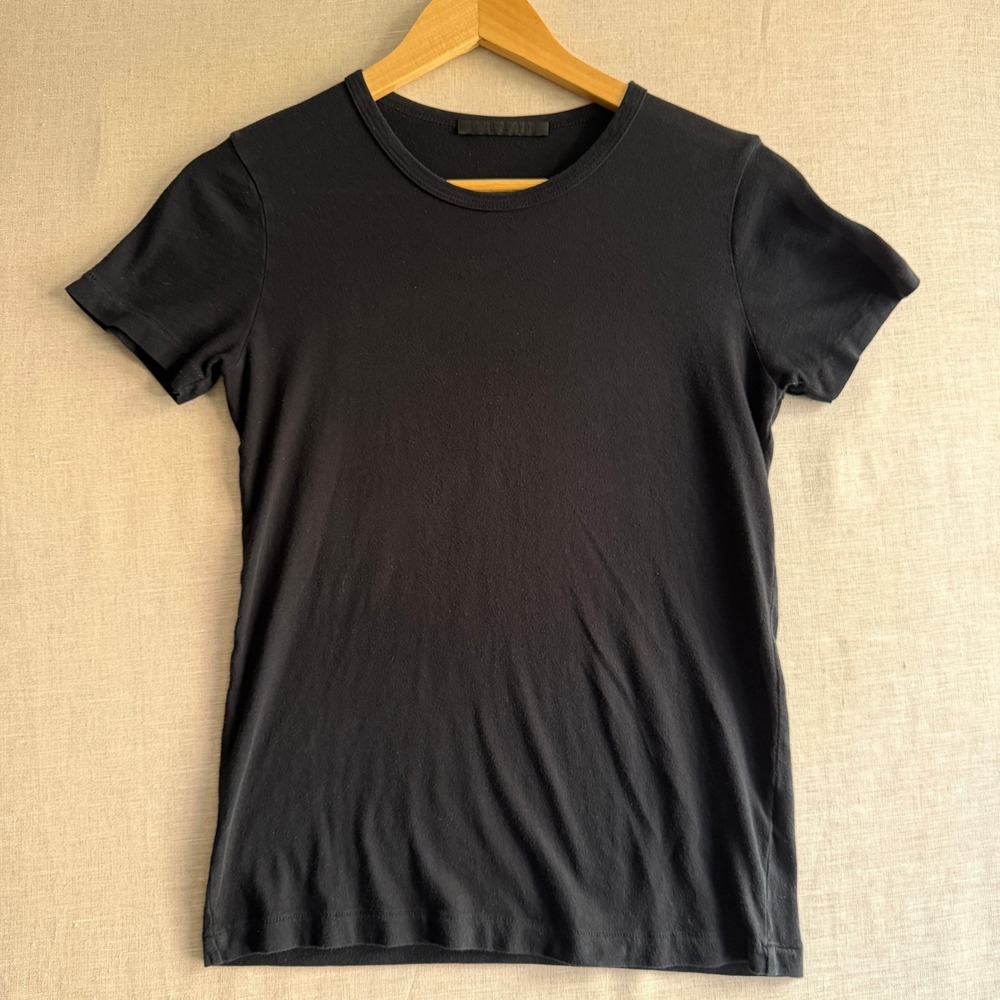 Jenni Kayne Everyday Tee Shirt Black Cotton Minimalist XS